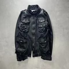 00s VANQUISH multi pocket leather jacket