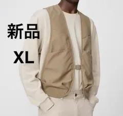 新品　ユニクロ　ユー　ユーティリティベスト　XL ベージュ　UNIQLO U
