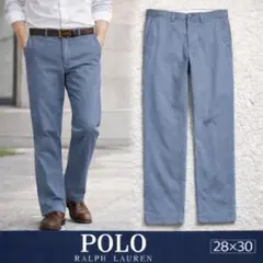ポロラルフローレン ポロチノ ブルー 28×30 ネイビーグレー ストレート