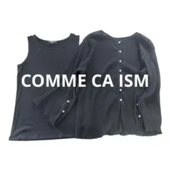 値下げ★COMME CA ISM ★ シアーカーデ&リブタンクトップSET
