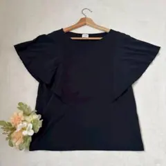 ［URBAN RESERCH］肩フリルTシャツ(S)/綿100%✨ シンプルのサムネイル