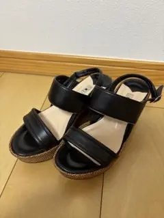 DIANA レザー サンダル ウェッジソール バックアンクル Sサイズ