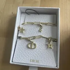 Dior ゴールドチェーンストラップ 星型チャーム付き　ノベルティ