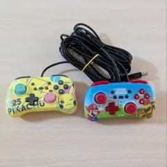 Switch ホリパッドミニ ピカチュウ マリオ ２個セット コントローラー