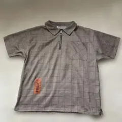 legenda ハーフジップ　グレンチェック半袖　シャツ　美品のサムネイル