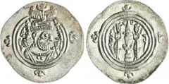 Cen-015 中央アジア、ソグディアナ、西暦300～400年頃。オボロス銀貨