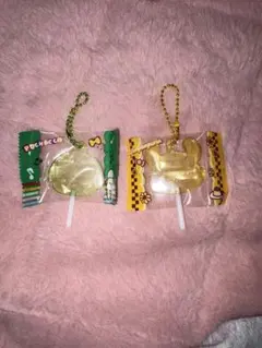 ポムポムプリン ポチャッコ　ロリポップ風 アクリルキーホルダー