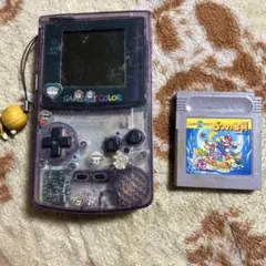 【ジャンク】　ゲームボーイ　本体　クリアカセット付き
