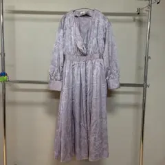 「超メルカリ市」 Andemiu 薄紫 ロングドレス リボン付き Fのサムネイル