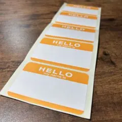 HELLO MY NAME IS ステッカー イエロー5枚セット