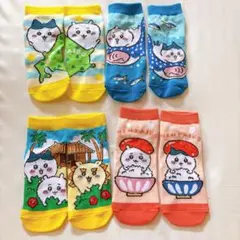 新品　ちいかわ　ご当地　靴下　4足セット 北海道　沖縄　沖縄　福岡　22-25