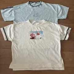 軽量トレーナー地 半袖Ｔシャツ2枚セット 140サイズ　良品素材　日曜セール‼︎