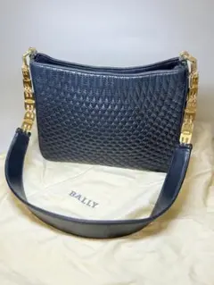 T62 BALLY バリー キルティングレザー ショルダーバック ブラック系色