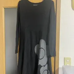 MARY QUANT ブラックひざ丈ワンピース