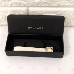BVLGARI ブルガリ　レザー　携帯ストラップ　ホワイト　イタリア製