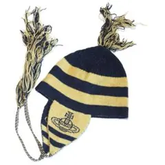 【美品】ヴィヴィアンウエストウッド ニット 帽オーブ耳あて帽子 即決 完売品 新品タグ付き/正規品/男女兼用/復刻版Vivienne