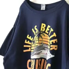 ギルダン クルージング カーニバル Tシャツ L ネイビー 紺色 古着