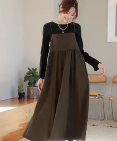 グローバルワーク　ジャガードキャミワンピ