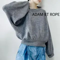 ADAM ET ROPE アルパカ混ボリュームスリーブニット グレー