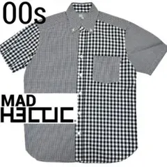 00s mad HECTIC ギンガムチェック パッチワーク ボタンダウンシャツのサムネイル