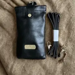 本革スマホショルダー｜スマホストラップ　ショルダーポーチ　スマホケース　斜めがけ