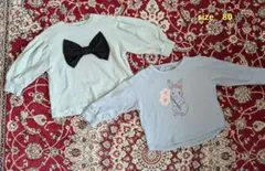 長袖トップス 2枚セットsize80