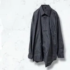 2308＊スピード＊長袖シャツ グレー L メンズ 無地 光沢弱 レギュラー