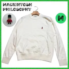 マッキントッシュ バッキンガムベア ニット セーター ワッペン メンズ M 白のサムネイル
