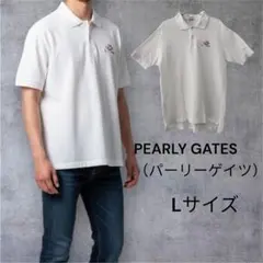 （人気）PEARLY GATES ポロシャツ ホワイト Lサイズのサムネイル
