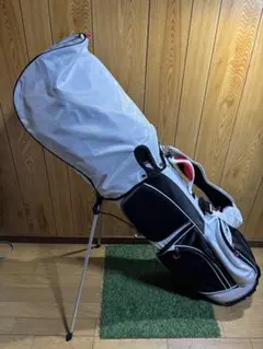 ワールドイーグルゴルフバッグ ホワイトレッド キャディバッグフェイク