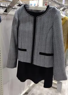 2点 入園式 入学式 フォーマルスーツ 上下セット ツイードジャケット カート