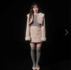 バブルス　ファージャケット　ピンク