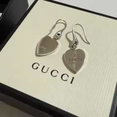 【美品】GUCCI グッチ ハート フックピアス ag925 シルバー 刻印有り