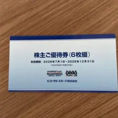 セントラルスポーツ 株主優待券 6枚 有効期限2026/7/1-12/31す - メルカリ