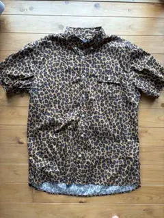 エクストララージ　レオパード柄半袖シャツ　XL