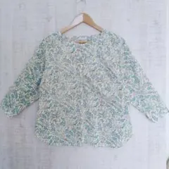 シンプルライフ　SIMPLE　LIFE　ブラウス　大きいサイズ　9分袖　花柄