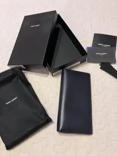 【新品未使用】サンローランパリ 長財布 ディープマリーン 付属品完備