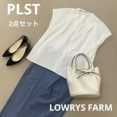 2点セットまとめコーデ売り セットアップ　オフィスきれいめ　春夏大人カジュアルM