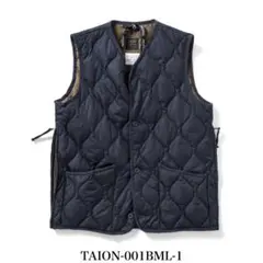 TAION ミリタリー Vネックボタン ダウンベスト 001BML-1 Ｓ