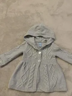 babyGap フード付きカーディガン 18-24ヶ月 グレー