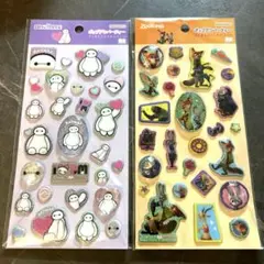 正規品❣️ポップデコパーティ　ラメきらクリスタルシール　ズートピア　ベイマックス