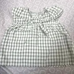 【mamaraku／ママラク】バースデイ ギンガムチェック ノースリーブ　100