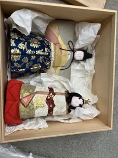 木目込み雛人形Wooden-Style Hina in PaulowniaBox