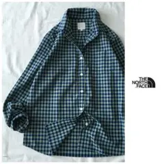 ◯ノースフェイス【洗える】配色 チェック シャツ ブラウス