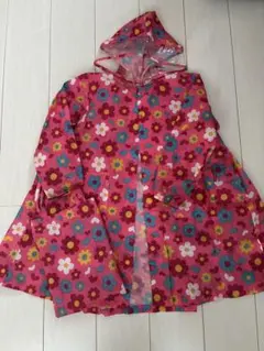 キッズレインコート 花柄 ピンク