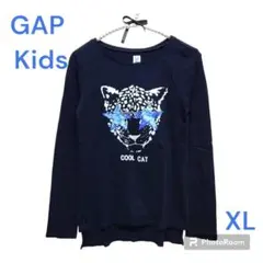 GAP KIDS ロンT カットソー スパンコール ヒョウ ネイビー 150