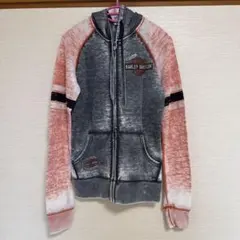 【極美品】Harley Davidson ジップアップパーカー グレー/オレンジのサムネイル