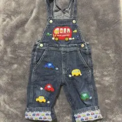 ミキハウス デニム オーバーオール 車柄
