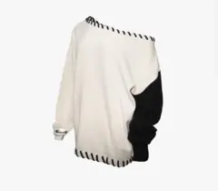 theredthread コントラストステッチニット トップス 長袖のサムネイル