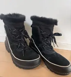 SOREL ファー付きムートンブーツ ブラック 25cm